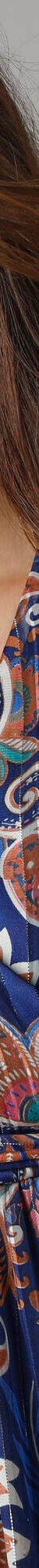 Robe longue en voile, imprimé fleurs indiennes (bleu / beige) Robe longue en voile, imprimé fleurs indiennes (bleu / beige)
